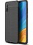 Huawei P Smart S (Y8P) Kılıf Ultra Korumalı Deri Desenli Lüx Niss Silikon Kılıf + Tam Kaplayan 6d Nano Ekran Koruyucu Siyah 1