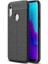 Huawei Y6S 2019 Kılıf Ultra Korumalı Deri Desenli Lüx Niss Silikon Kılıf + Tam Kaplayan 5d Cam Ekran Koruyucu Siyah 1