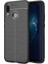 Samsung Galaxy A20A30 Kılıf Ultra Korumalı Deri Desenli Lüx Niss Silikon Kılıf + Tam Kaplayan 6d Nano Ekran Koruyucu Siyah 1