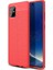 Samsung Galaxy Note 10 Lite (A81) Kılıf Ultra Korumalı Deri Desenli Lüx Niss Silikon Kılıf + Nano Ekran Koruyucu Kırmızı 1