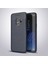 Samsung Galaxy S9 Kılıf Ultra Korumalı Deri Desenli Lüx Niss Silikon Kılıf + Tam Kaplayan 6d Polymer Nano Ekran Koruyucu Lacivert 1