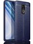 Xiaomi Redmi Note 9 Kılıf Ultra Korumalı Deri Desenli Lüx Niss Silikon Kılıf + Tam Kaplayan 5d Cam Ekran Koruyucu Lacivert 1