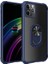 - Apple iPhone 12 Pro - Kılıf Yüzüklü Arkası Şeffaf Koruyucu Mola Kapak - Lacivert 1