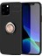 - Apple iPhone 12 Pro - Kılıf Yüzüklü Karbon Ravel Silikon Kapak - Siyah-Rose Gold 1