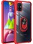 - Samsung Galaxy M51 - Kılıf Yüzüklü Arkası Şeffaf Koruyucu Mola Kapak - Kırmızı - T15554 1