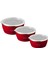 Troy Emaye 3'lü Saklama Kabı Kırmızı 3