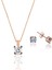 Gümüş Rose Kolye ve Küpe Gümüş Set 1