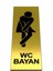 Wc Tuvalet Tabelası Bayan Bay Takım 2'li 5 cm x 15 cm 2