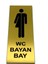 Wc Tuvalet Tabelası Bayan Bay Yönlendirme Levhası 5 cm x 15 cm 1
