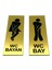 Wc Tuvalet Tabelası Bayan Bay Takım 2'li 5 cm x 15 cm 1