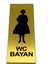 Wc Tuvalet Tabelası Bayan Bay Takım 2'li 5 cm x 15 cm 2