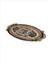 Bakır Tepsi Gül Çiçek Oval 43 cm x 24 cm 1