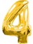 16 Inc 36 cm Folyo Balon 4 Rakam Gold 1