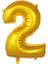 2 Rakam 76 cm Gold Folyo Balon 34 Inc 1