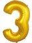 3 Rakam 76 cm Gold Folyo Balon 34 Inc 1