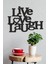 Unt "live Love Laugh" Duvar Dekoru-Süsü, Ahşap Dekoratif Tablo - 2 1