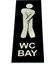 Wc Tuvalet Tabelası Bay Kapı Yönlendirme Levhası 5 cm x 15 cm 1