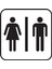 Beyaz Siyah Wc Tuvalet Ikon Sticker 1