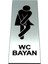 Wc Tuvalet Tabelası Bayan Kapı Yönlendirme Levhası 5 cm x 15 cm 1