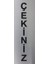 Çekiniz Kapı Yönlendirme Levhası 5 cm x 15 cm Gümüş Tabela 1