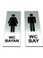 Wc Tuvalet Tabelası Bayan Bay Takım 2 Adet Kapı Yönlendirme Levha 1