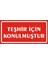 Teşhir Için Konulmuştur Galvaniz Uyarı Levhası 17 x 35 cm 1