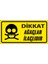 Dikkat Ağaçlar Ilaçlıdır (Kendinden Yapışkanlı Etiket) 17 x 35 cm 1