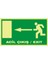 Fotolümen Acil Çıkış / Exıt (Sol) 2.6 mm PVC Uyarı Levhası 15 x 30 cm 1