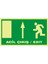 Fotolümen Acil Çıkış / Exıt (Yukarı) 2.6 mm PVC Uyarı Levhası 15 x 30 cm 1