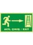 Fotolümen Acil Çıkış / Exıt (Sağ Dik Merdiven) 2.6 mm PVC Uyarı Levhası 15 x 30 cm 1