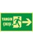 Fotolümen Yangın Çıkışı (Sağ) 2.6 mm PVC Uyarı Levhası 15 x 30 cm 1