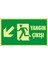 Fotolümen Yangın Çıkışı (Sol Aşağı) 2.6 mm PVC Uyarı Levhası 15 x 30 cm 1