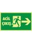 Fotolümen Acil Çıkış (Sağ ) 2.6 mm PVC Uyarı Levhası 15 x 30 cm 1