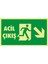 Fotolümen Acil Çıkış (Sağ Aşağı) 2.6 mm PVC Uyarı Levhası 15 x 30 cm 1