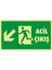 Fotolümen Acil Çıkış (Sol Aşağı) 2.6 mm PVC Uyarı Levhası 15 x 30 cm 1