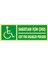 Fotolümen Sakatlar Için Çıkış / Exit For Disabled Persons 2.6 mm PVC Uyarı Levhası 10 x 30 cm 1