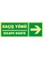 Fotolümen Kaçış Yönü / Escape Route (Sağ) 2.6 mm PVC Uyarı Levhası 10 x 30 cm 1