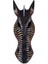 Zebra Kafası Maske 30 cm Kahve Duvar Objesi Ahşap Mask 1