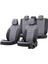 Renault Scenic 1997-2003 Özel Üretim Koltuk Kılıfı London Design Füme - Siyah 1