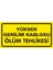 Yüksek Gerilim Kablosu Ölüm Tehlikesi (Kendinden Yapışkanlı Etiket) 17 x 35 cm 1