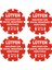 Sosyal Mesafe Sticker 4 Adet Yuvarlak Yapışkanlı Yer Folyosu 25 x 25 cm 1