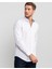 Slim Fit Düz Beyaz Erkek Gömlek 1