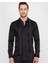 Slim Fit Likralı Siyah Erkek Gömlek 1