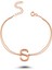 Harfli Gümüş Bileklik Rose - S Harfi - Standart 1