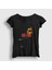 Kadın Siyah Black Ice Fire AC/DC T-Shirt 1