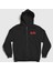 Unisex Siyah Red AC/DC Fermuarlı Kapüşonlu Sweatshirt 1