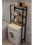 Blt Ev Gerecleri Çamaşır Makinesi Üstü Banyo Rafı Antik Meşe 1