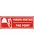 i Yangın Noktası / Fire Point Galvaniz Uyarı Levhası 17 x 35 cm 1