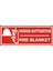 i Yangın Battaniyesi / Fire Blanket Galvaniz Uyarı Levhası 17 x 35 cm 1