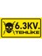 i 6.3 Kv Tehlike 2.6 mm PVC Uyarı Levhası 17 x 35 cm 1